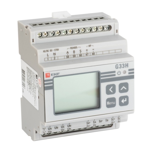 Многофункциональный измерительный прибор SM-G33H с жидкокристалическим дисплеем на DIN-рейку | код  sm-g33h | EKF